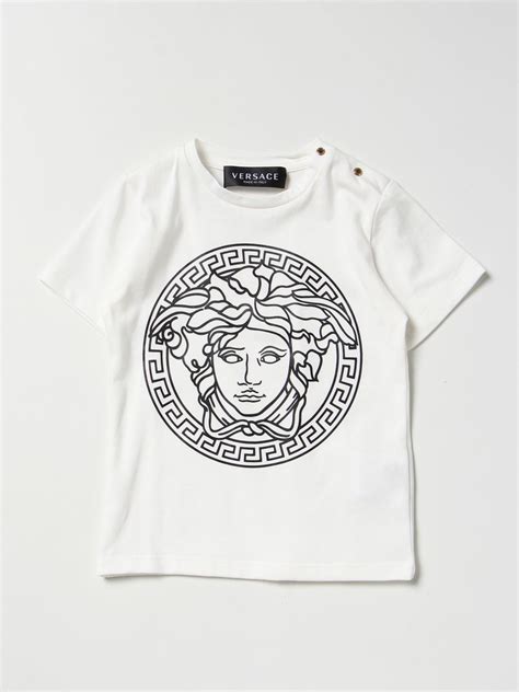 young versace t shirt white|Versace kids pants.